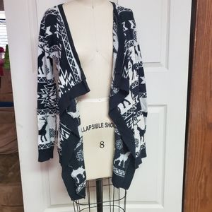 Debut open front waterfall cardigan